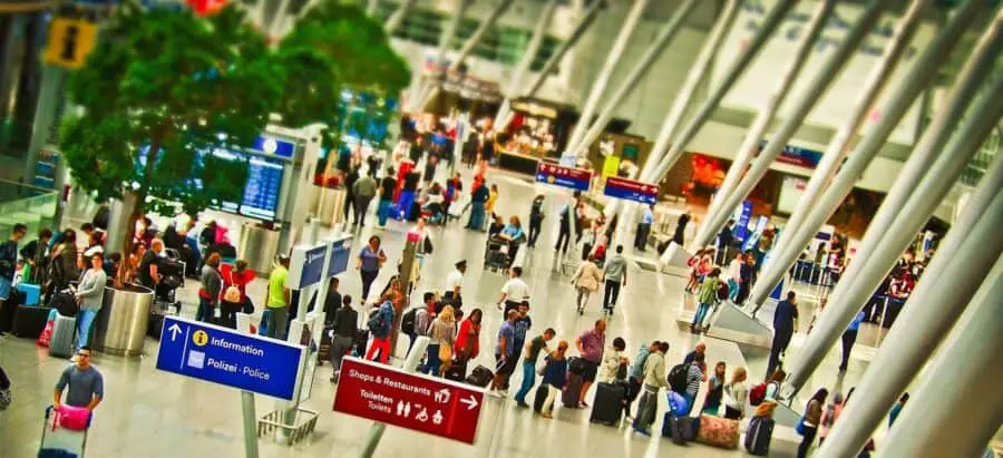 What is the process in the airport for domestic flights?