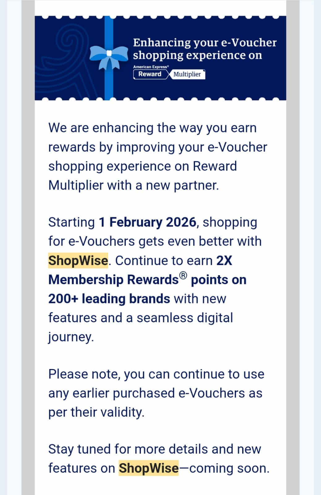 American Express’s New Gift Voucher Portal